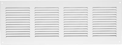 Paneir Airdesigns- metaal-400 x 150 -omgezette rand - opbouw - aanvoer & afvoer  - wit