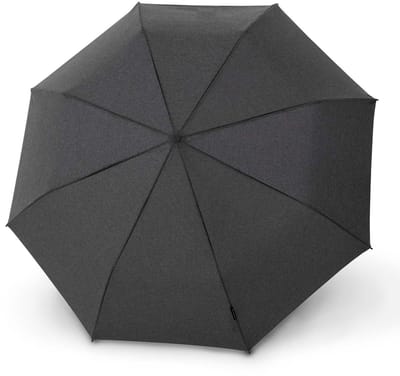 Knirps paraplu C.041 Chrome Matt Manual Melange Black zwart