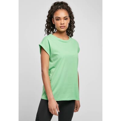 Urban Classics - Extended Shoulder Dames Tshirt - XS - Groen