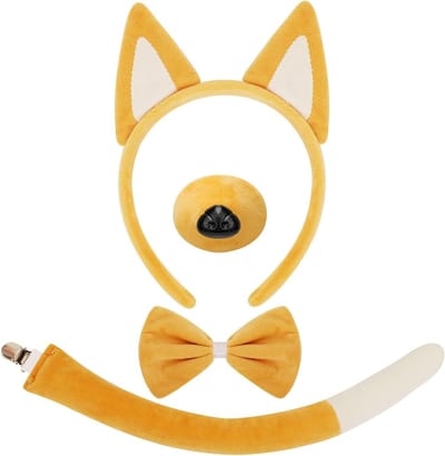 Dachshund Kostuum voor Volwassenen en Kinderen met Strik, Neus, Oren, Haarband en Staart voor Halloween en Carnaval Feestjes