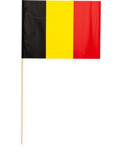 10 Papieren zwaai vlaggen 20 x 30 centimter België