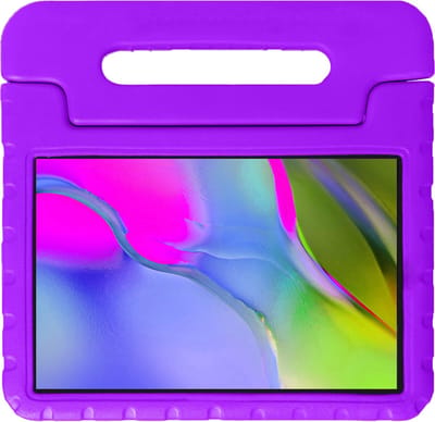 Hoesje - Geschikt voor Samsung Galaxy Tab A 10.1 (2019) - Kinderhoes Shockproof Bumper - Kidsproof Case - Tablet Hoes - Kinder Hoes Cover - Paars