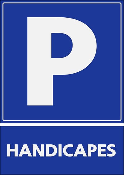 Parkeerbord Invaliden en Mindervaliden - PVC - 12x16 cm - 5mm Dik