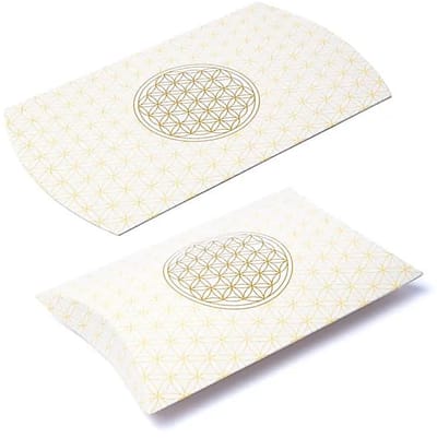 Kussendoos M Witgoud Flower Of Life --verpakking van 10 stuks - 20x16,5cm - 20x16.5cm