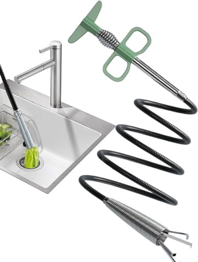 Ontstopper Gereedschap - Leiding Ontstopper - Afvoer Reinigen - Robuust 4 Klauwen Ontwerp - 2 Meter - Zilver