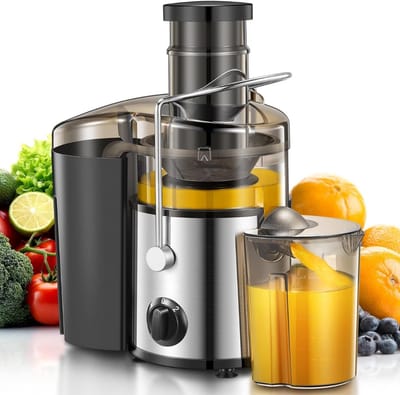 RONN® Sapcentrifuges groenten en fruit - Sapcentrifuges - Slowjuicer - Zilver - ‎15cm x 33cm x 34cm