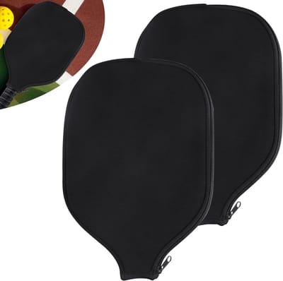2 stuks Pickleball Paddle Covers Zwart Duurzaam Neopreen Paddle Cover Universele 20,26 x 39,8 cm Racket Sleeve Paddle Opbergtas, Past USAPA Standaard en Extended Pickleball Rackets