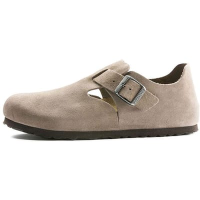 Birkenstock London Cuir Daim Taupe Baskets Unisexe Crème 1010503 44 gray