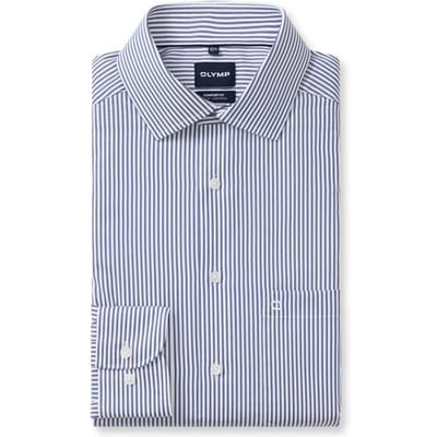 OLYMP Luxor Overhemd, Comfort Fit, Global Kent, Marineblauw