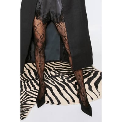 boohoo Dames Bloemenkantpanty's | Zwart