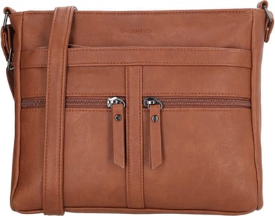 Beagles Majorca Crossbodytas - Schoudertas - Dames - Rits - Verstelbare Schouderband - Cognac