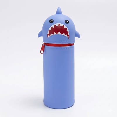 Schattige dieren etui - Kawaii Pennenetui - Pennenhouder - Schoolspullen - Siliconen met rits - Haai