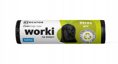 Mercator Clean Bags - Vuilniszakken - 35 liter - Treksluiting - 15 stuks