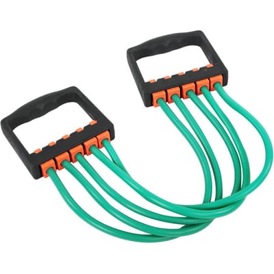 Vijf Rubber Borstspanner Sterke Weerstandskabel voor Gym Fitness Sporttraining Groen black