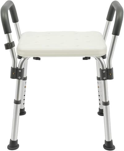 Douchekruk - Badstoel - Veilig Douchen - In hoogte verstelbaar - 37-49 cm - Wit