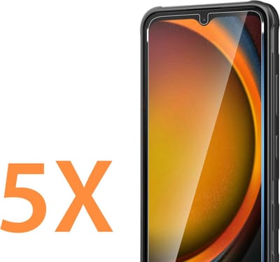 Glasplaatje Geschikt voor: Samsung Galaxy Xcover 7 / Xcover 7 Pro - 5x Screenprotector - screen protector - glas - bescherm - beschermglas