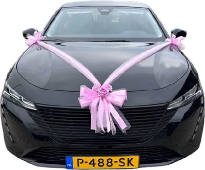 AUTODECO.NL CLARA Roze Auto Decoratie - Trouwauto versiering - Autodecoratie