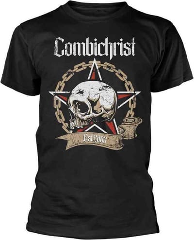 Combichrist Heren Tshirt -S- Skull Zwart