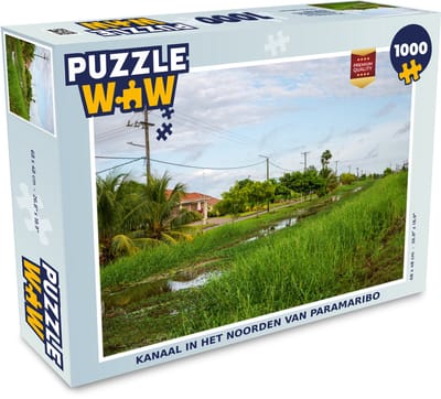 Puzzel Kanaal in het noorden van Paramaribo - Legpuzzel - Puzzel 1000 stukjes volwassenen
