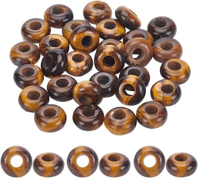 30 Stuks Bruine Tijgeroog Ronde Kralen 10mm - Perfect voor Sieraden Maken, Ambachten en DIY Projecten