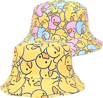 Reversible vissershoed voor dames en heren - Opvouwbare zomerhoed met retro thema, dubbelzijdige stijl en trendy ontwerp voor vissen en buitenactiviteiten