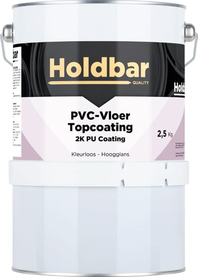 Holdbar PVC-Vloer Topcoating Hoogglans 2,5 Kg - Vloerverf - Glashelder - Transparant - PVC Vloer Verven - Krasvast - UV-bestendig - Vergeelt niet