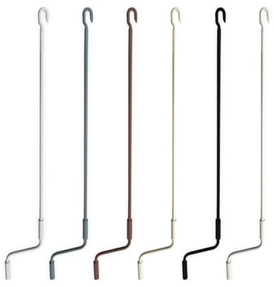 Bedieningsstang Zonnescherm - Zonneschermzwengel Stang - Zonnescherm Bedienen - Gegalvaniseerd Staal - 250 cm - Zwart