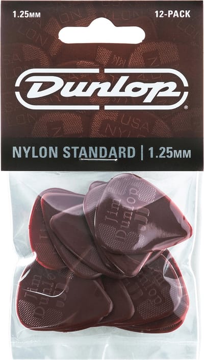 Dunlop Nylon Standard 1.25 Plectrum 12-Pack - Plectra