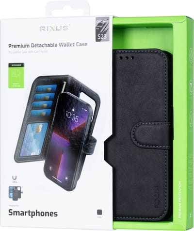 Rixus Duo Magnetic Detachable Wallet For Samsung Galaxy S23 Black
