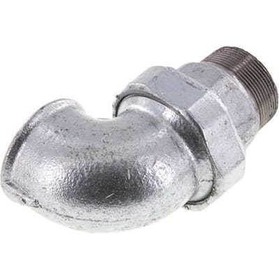 90Graden Hoekige Unie Connector 2'' Mannelijk R X Vrouwelijk Rp Gietijzeren Platte Dichting Centellen 25Bar (351,25Psi)