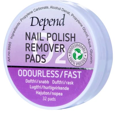 Depend Nail Polish Remover Pads 32 st