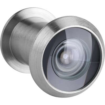 Deurkijker met optische glazen 220 graden groothoeklens voor thuisbeveiliging Silver brushed