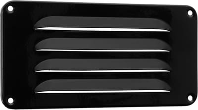 Nedco Rechthoekig Schoepenrooster - Zwart Aluminium - 180 x 90 mm - Buitenmontage