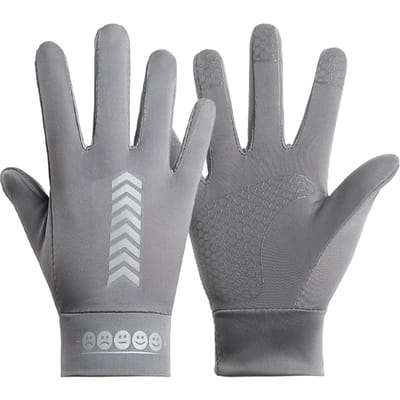 Dunne Handschoenen Antislip Hoge Elasticiteit Sneldrogend Ademend Buiten Fietsen Klimmen Zonbescherming Zijde Handschoenen One Size