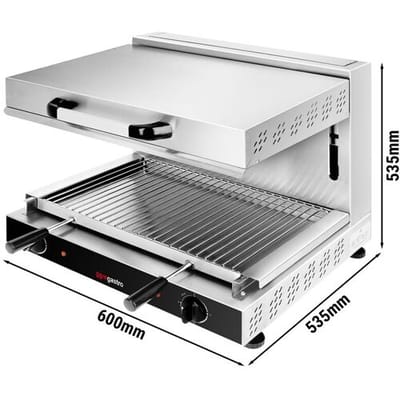 GGM Gastro Lift-Salamander Grill - SPEZIAL - 3 kW - 220 Volt - Höhenverstellbare Heizkörper Zilver