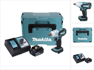 Makita DTW 251 RG1J Accu-slagmoersleutel 18 V 230 Nm 1/2" + 1x oplaadbare accu 6.0 Ah + lader + Makpac