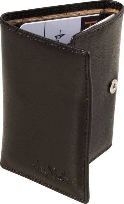 Tony Perotti Furbo Pure Mini creditcardhouder met papier- en kleingeldvak - Zwart