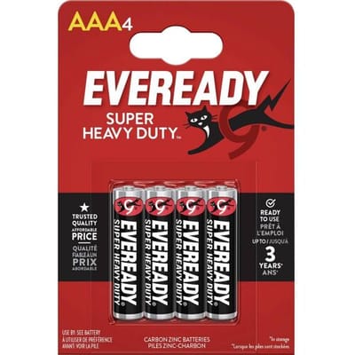 Eveready SHD AAA batterij (potlood) Zink-kool 1.5 V 4 stuk(s)