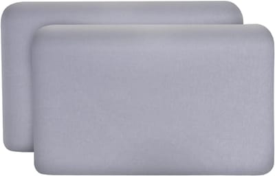 Famanu – Kussensloop - set van 2 (effen - voor reis - /kinderkussens - 40 x 25 cm - vooral Volar - 100% katoen - naadloos - goede pasvorm - ritssluiting (grijs)