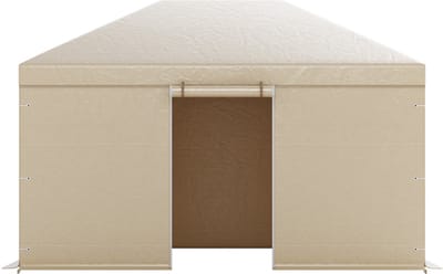 Wintergazebo-Hoes voor 10 X 14 ft Hardtop-Gazebo's, Weerbestendige Hoes met Zijpanelen en Geventileerde Gaasramen, Duurzaam Pe-Materiaal, Beschermende Hoes, Gazeboframe Niet Inbegrepen