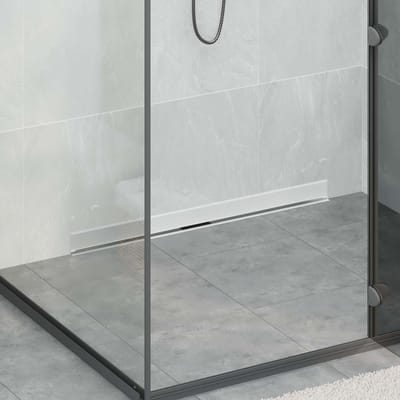 vidaXL - Wandgemonteerde - Doucheafvoer - Zilver - 90 - cm - Roestvrij - staal - 304