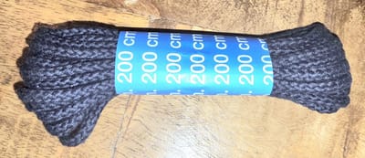1 paar veters donkerblauw - blauw marine - 200 cm - rond - ronde schoenveters lang