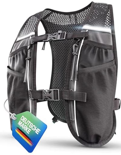 Ultralicht Hardloopvest met Hydratatie voor Mannen en Vrouwen, 5 Liter, 8 Opbergvakken