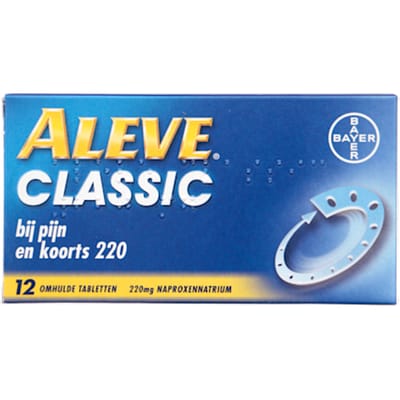 ​Aleve Classic 220 mg Tabletten | 12 stuks | Pijnstiller voor Hoofdpijn, Spierpijn en Koorts