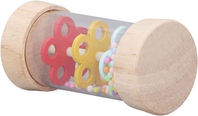Regenmaker Speelgoed - Geluidenbuis Hout - Muziek Educatie - Rustgevend Geluid - Klein Formaat - Regenboog Kleuren