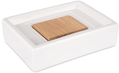 Zeepbakje Dolomiet Houten Wit - Zeephouder - Zeepschaaltje - Zeepschaal