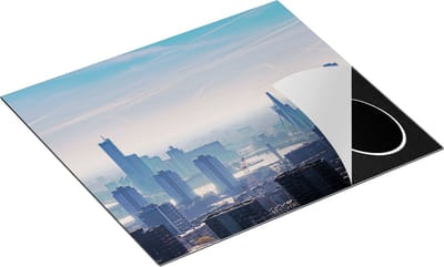 Chefcare Inductie Beschermer Rotterdamse Skyline - 60x50 cm - Afdekplaat Inductie - Kookplaat Beschermer - Inductie Mat