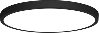 LED Paneel - Ø30 - 24W - Helder/Koud Wit 6400K - Mat Zwart - Opbouw - Rond - Aluminium