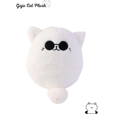 30cm Zacht Gojo Kat Pluche Kussen Anime Zonnebril Witte Kat Pluche Speelgoed Knuffeldieren Poppen Huisdecoratie Kinder Verjaardagscadeau 30cm black