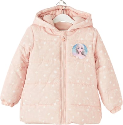 Disney Frozen - Winterjas - Elsa - Poederroze - Gevoerd met coral fleece - Waterafstotend - Maat 92 - 2 jaar